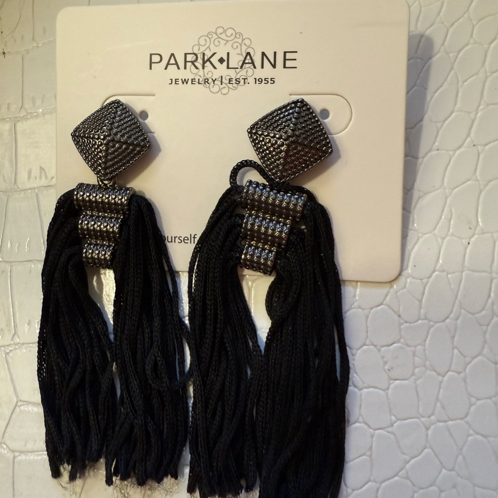 Park Lane Black Tassel Earrings